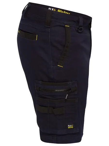 Bisley Flx And Move™ Stretch Denim Zip Cargo Shorts (BSHC1335)