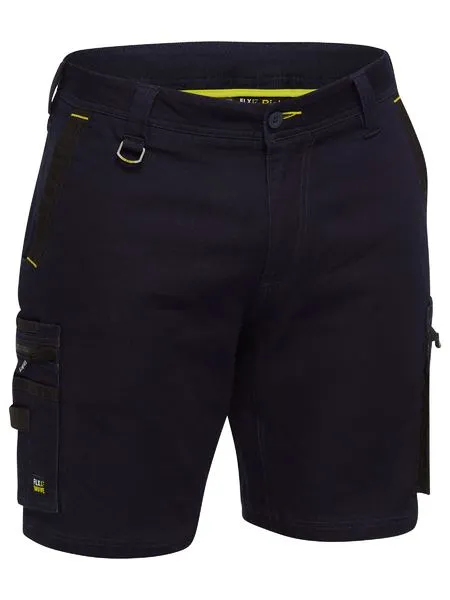 Bisley Flx And Move™ Stretch Denim Zip Cargo Shorts (BSHC1335)