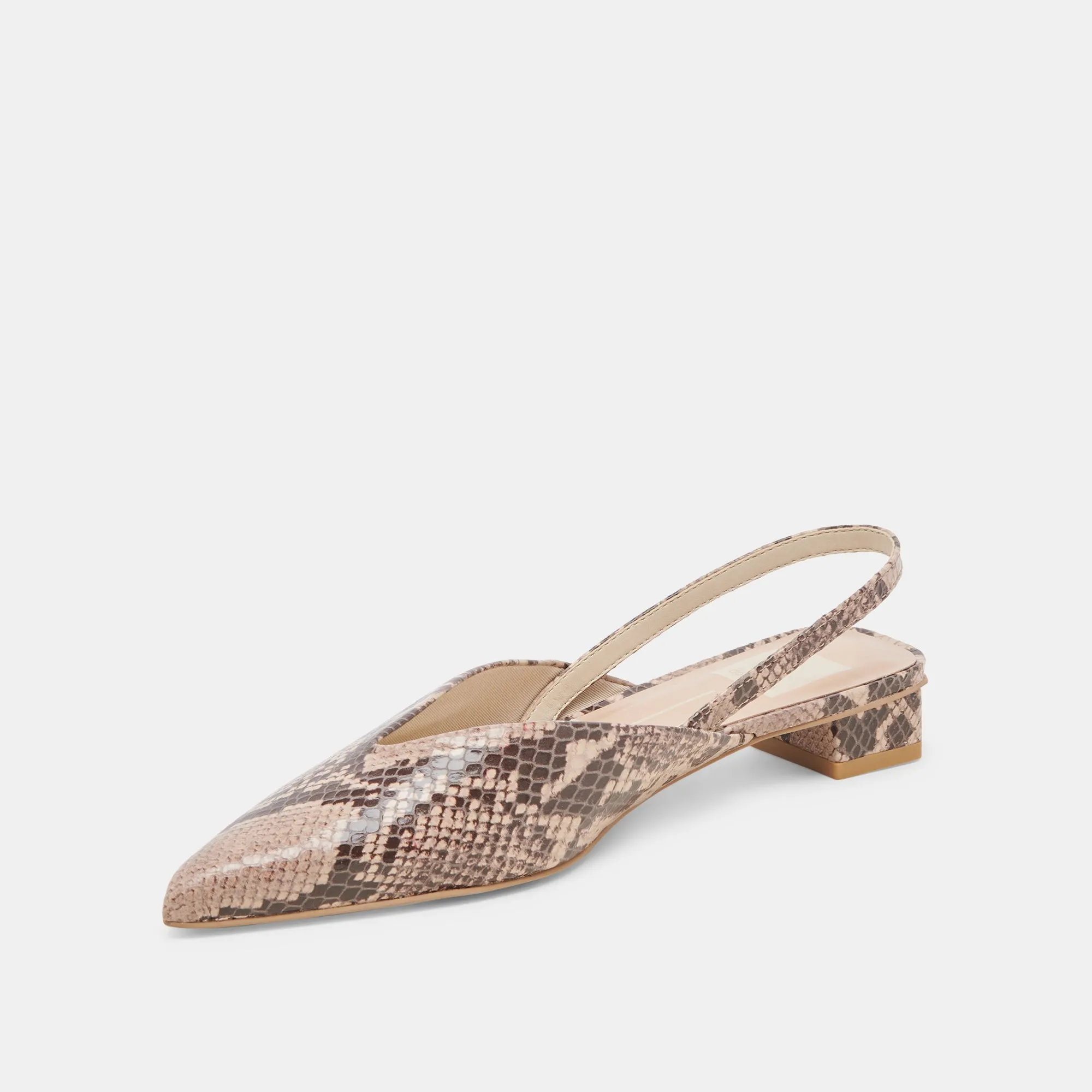 BYANCA FLATS SAND EMBOSSED LEATHER