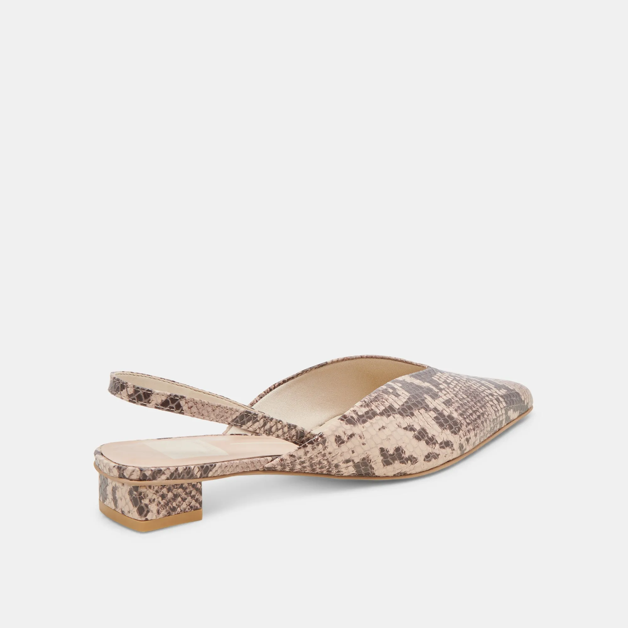 BYANCA FLATS SAND EMBOSSED LEATHER