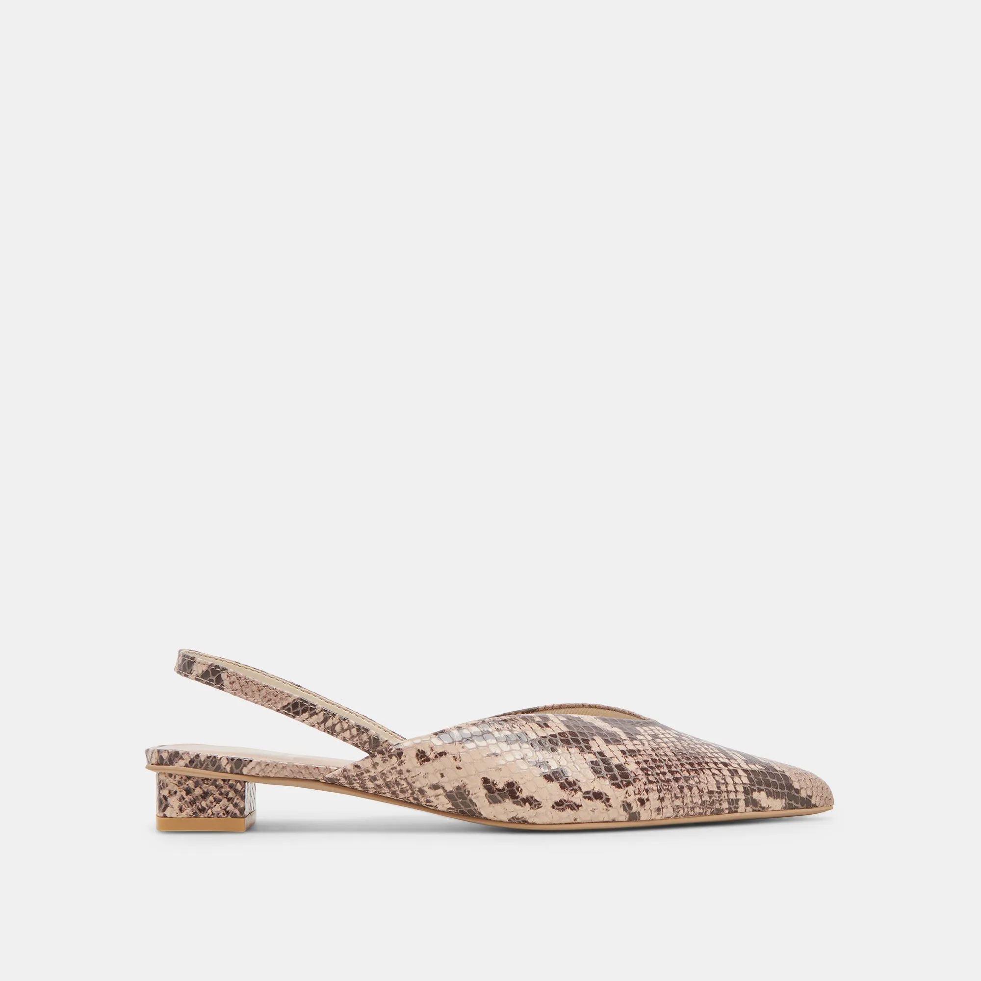 BYANCA FLATS SAND EMBOSSED LEATHER