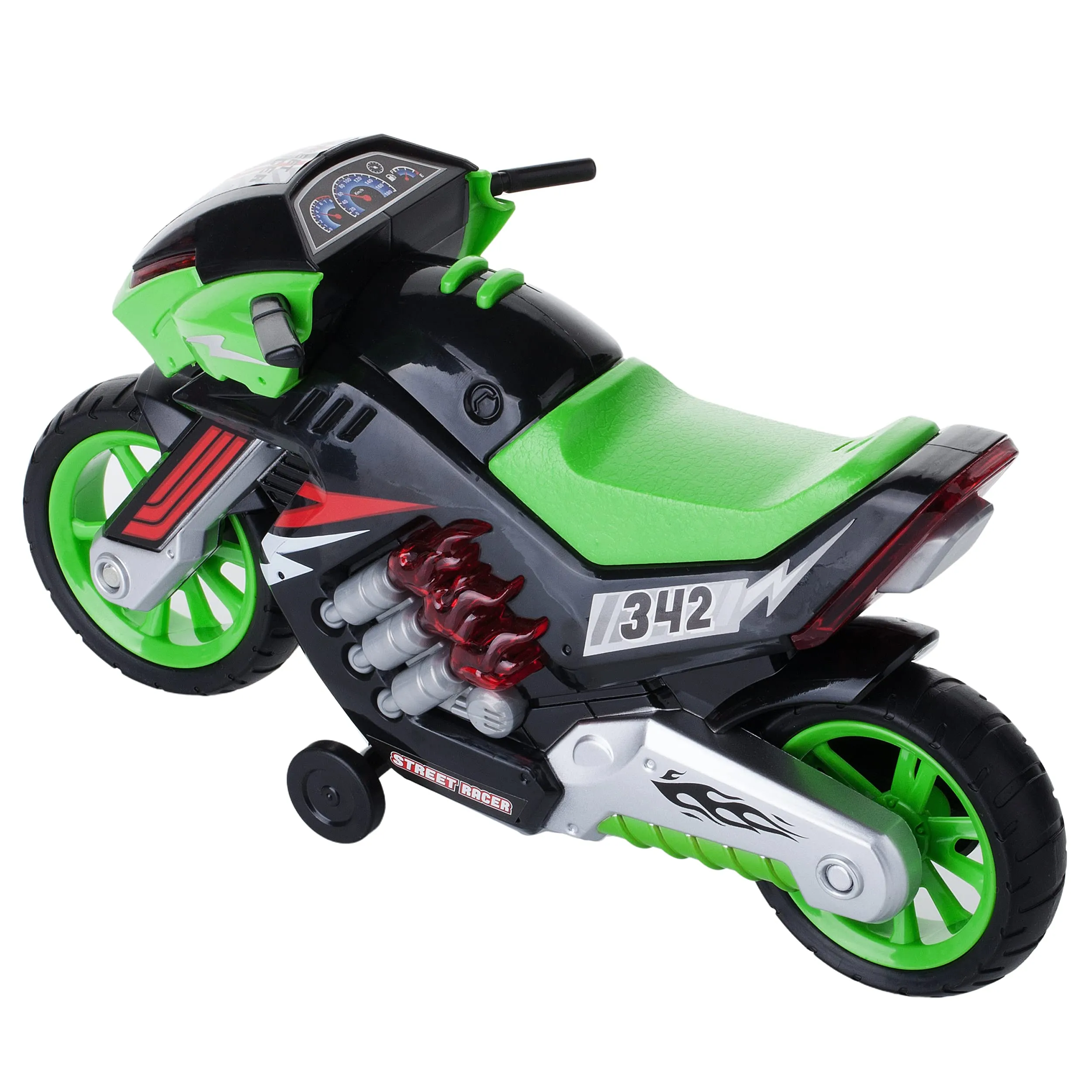 Dazmers Toys Electric Motorcycle Toy with Lights and Sounds - Wheelie Lifters Motorcycle