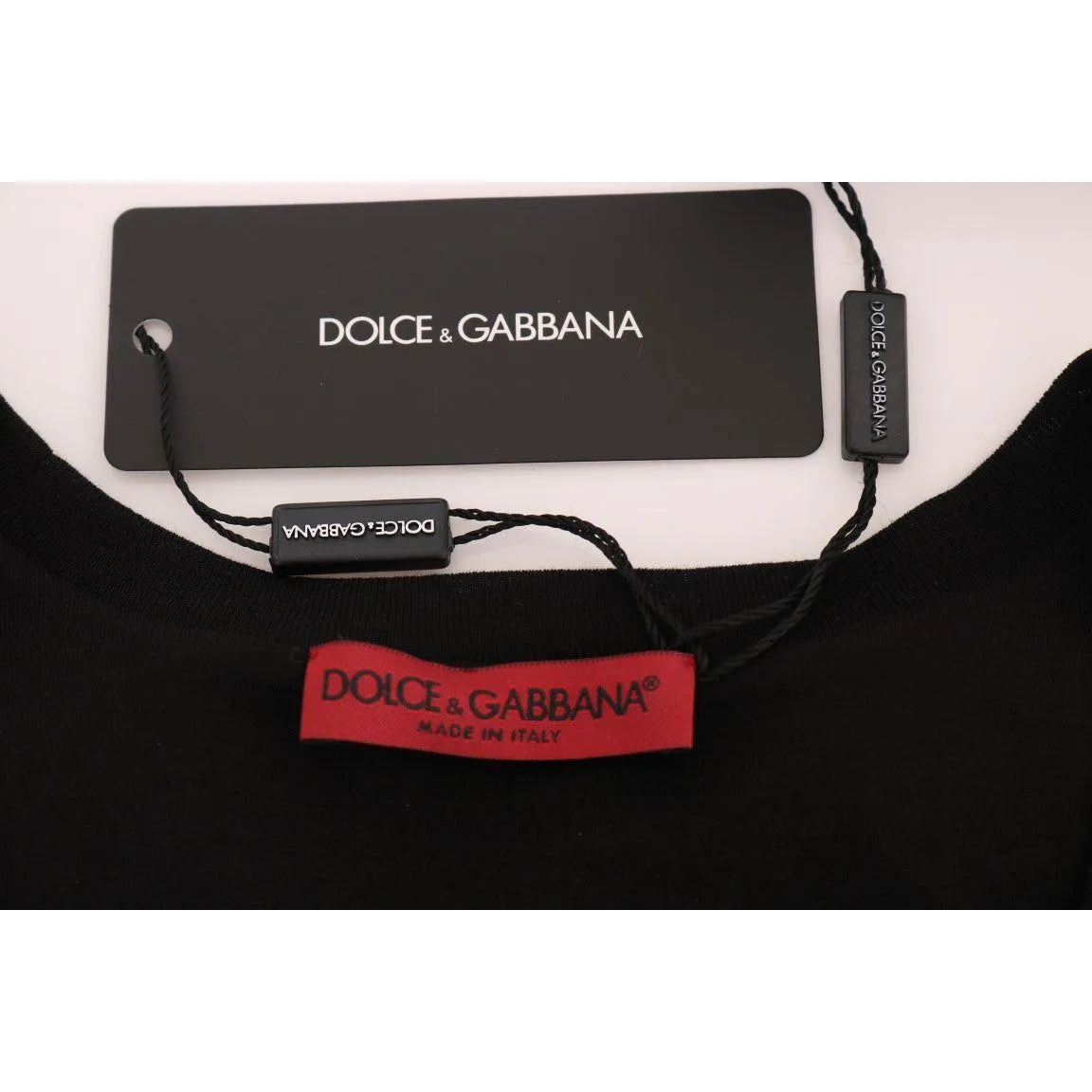 Dolce & Gabbana Black Floral Sequined Cami Blouse