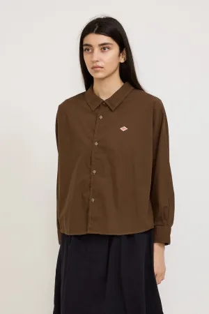 Dolman Sleeve Work Shirt Dark Brown