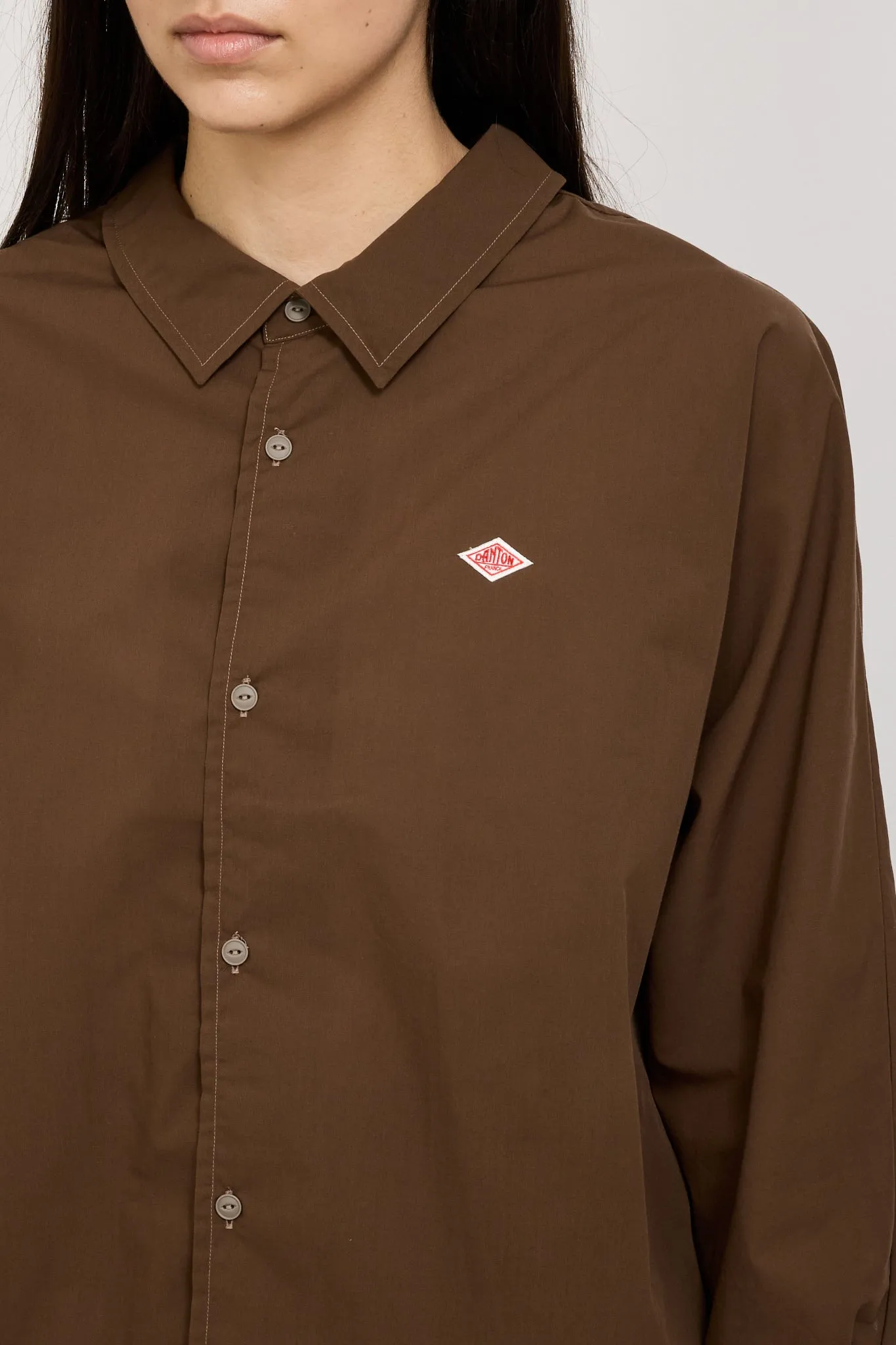 Dolman Sleeve Work Shirt Dark Brown