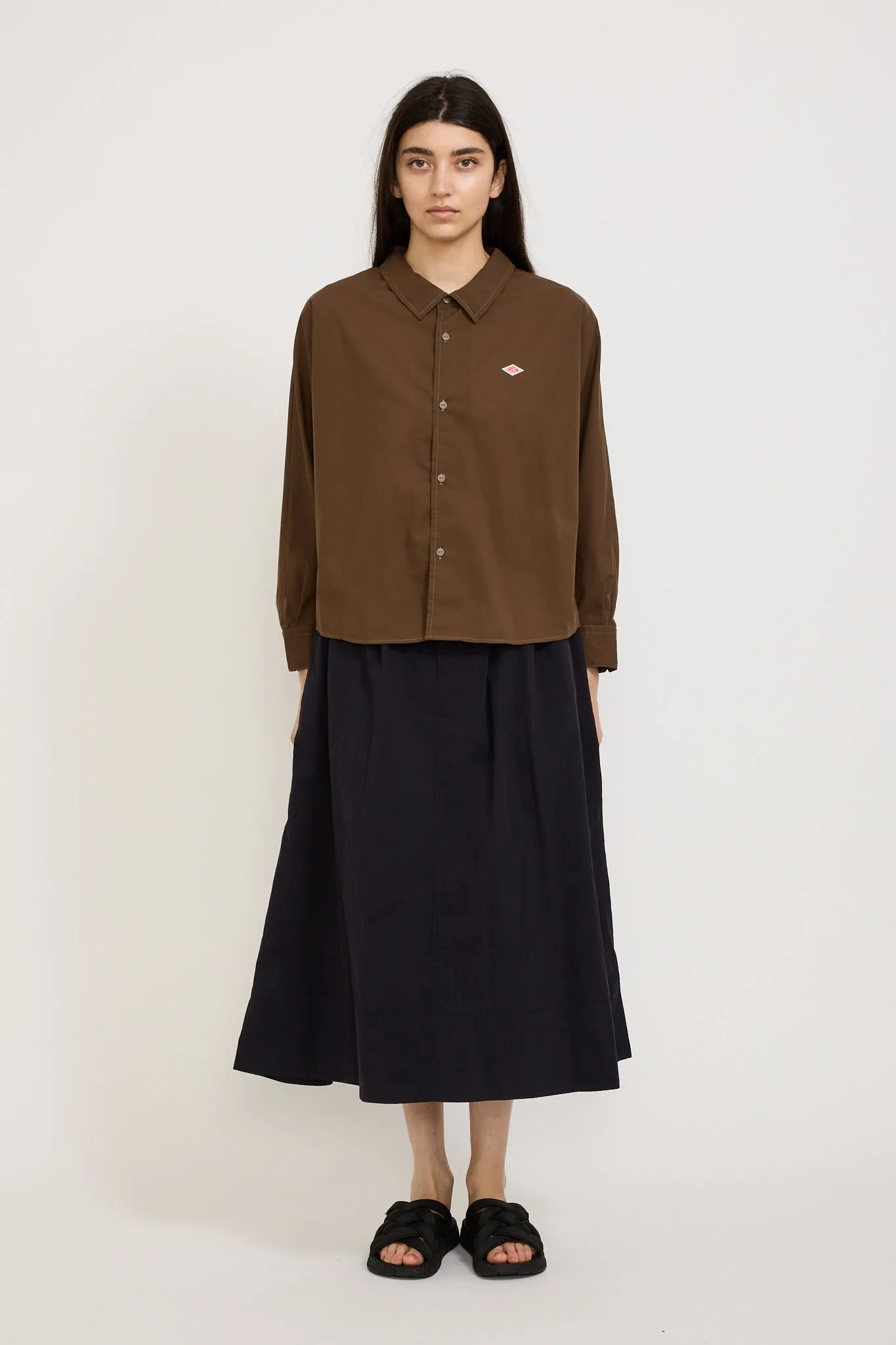 Dolman Sleeve Work Shirt Dark Brown