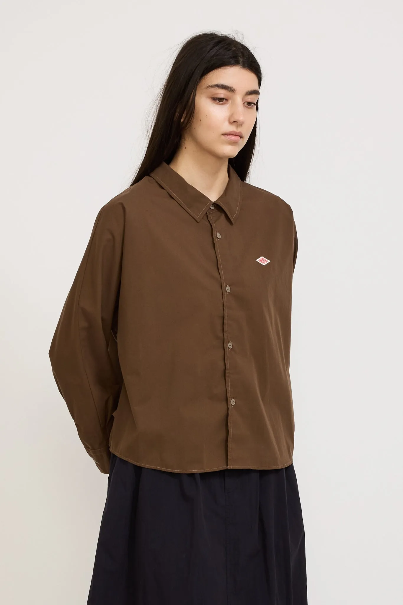 Dolman Sleeve Work Shirt Dark Brown