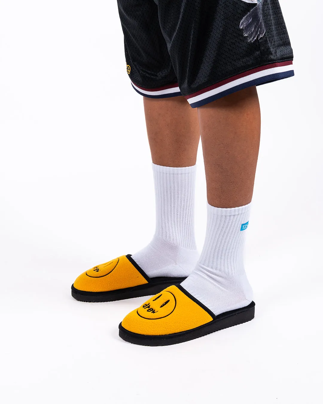 DREW HOUSE Yellow & Black Painted Mascot Slippers