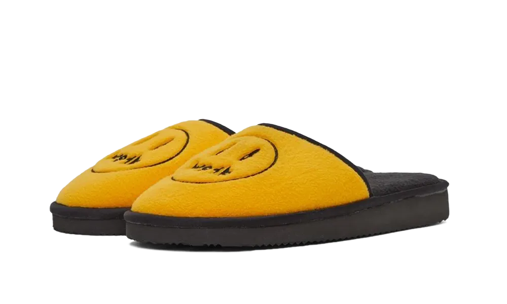 DREW HOUSE Yellow & Black Painted Mascot Slippers