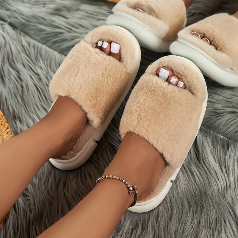 Evelien - Warm Furry House Slippers