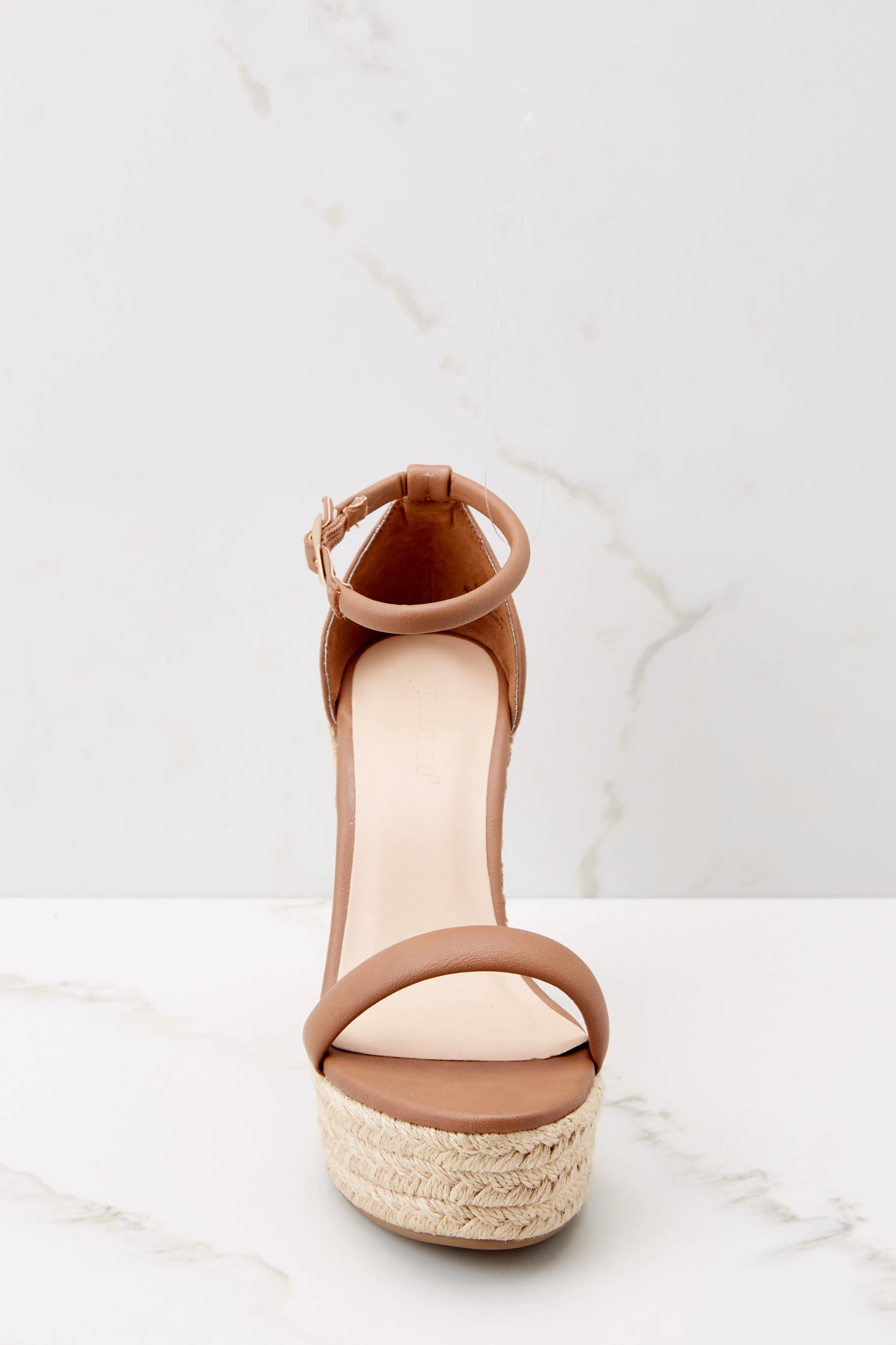 Evening Essential Tan Wedge Sandals