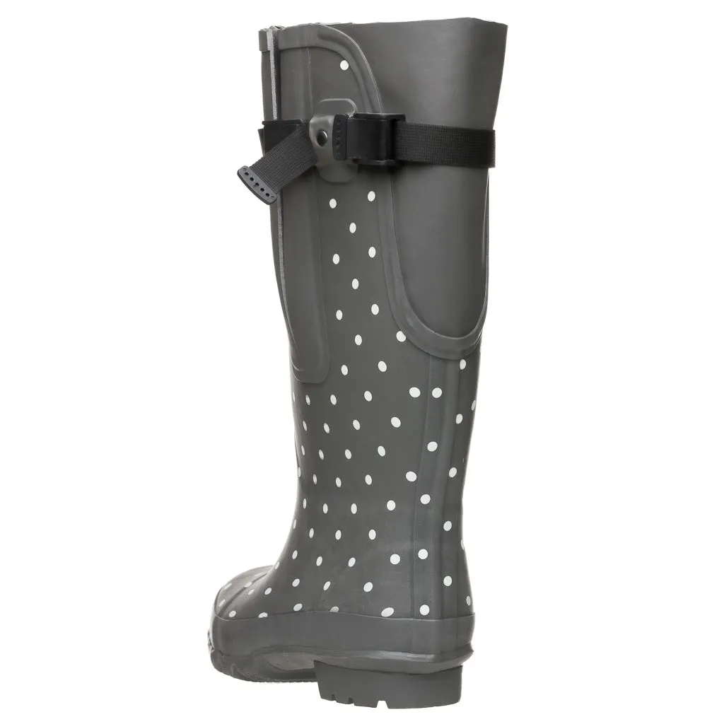 Extra Wide Calf Womens' Rain Boots - Grey Spot - Up to 20 inch calf. Wide in Foot & Ankle