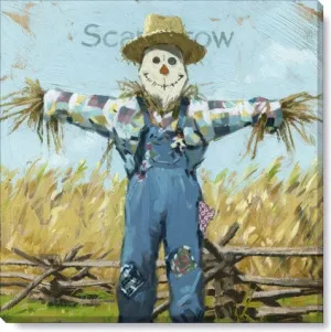 Fenced-In Scarecrow Giclee Art