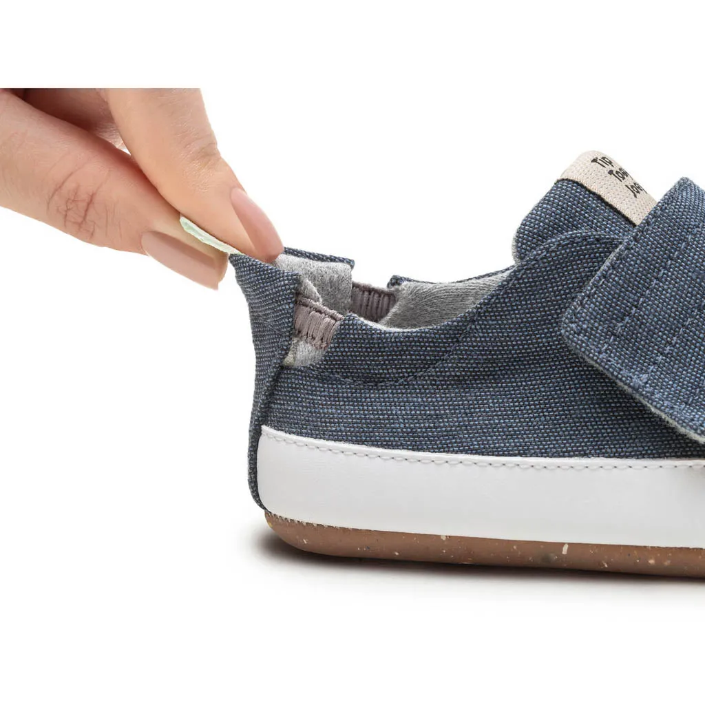 Friendly Green Sneakers - Blue Eco Canvas (Baby)