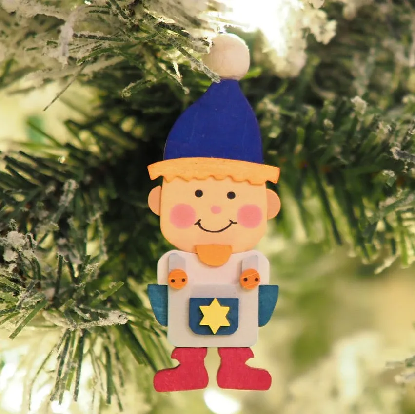 Gnome Children (Girl in Green) - Christmas Tree Decoration