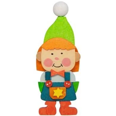 Gnome Children (Girl in Green) - Christmas Tree Decoration