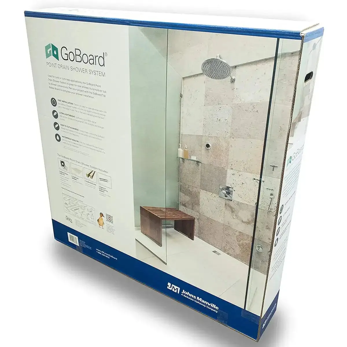 GoBoard Point Drain Shower System