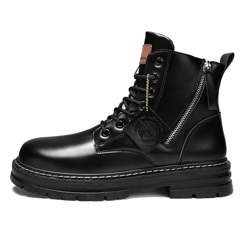 High Top Motorcycle Boots for Men