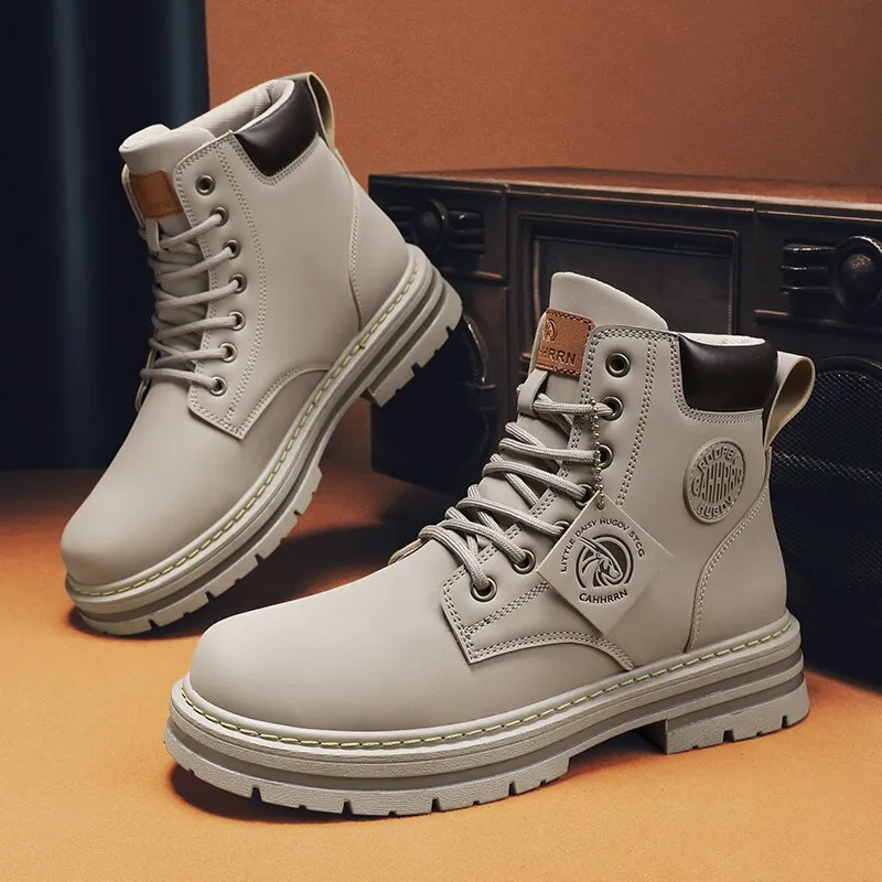 High Top Motorcycle Boots for Men