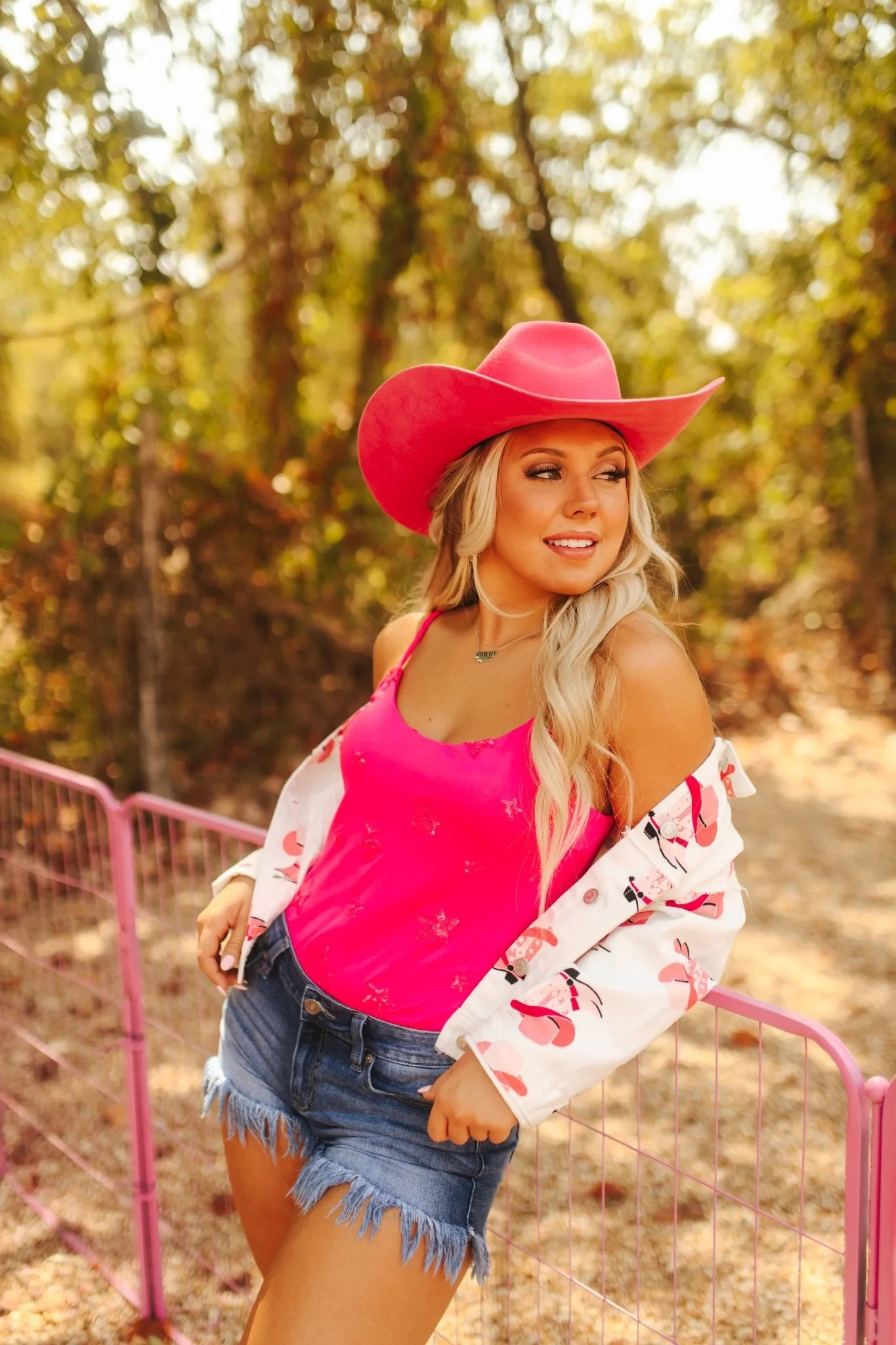 Hot Pink Sequin Star Bodysuit