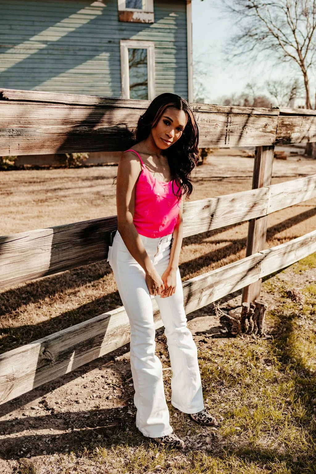 Hot Pink Sequin Star Bodysuit