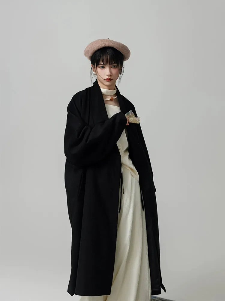 Hou Xue 厚雪 Heavy Snow Modernized Han Dynasty Wool Trench Coat