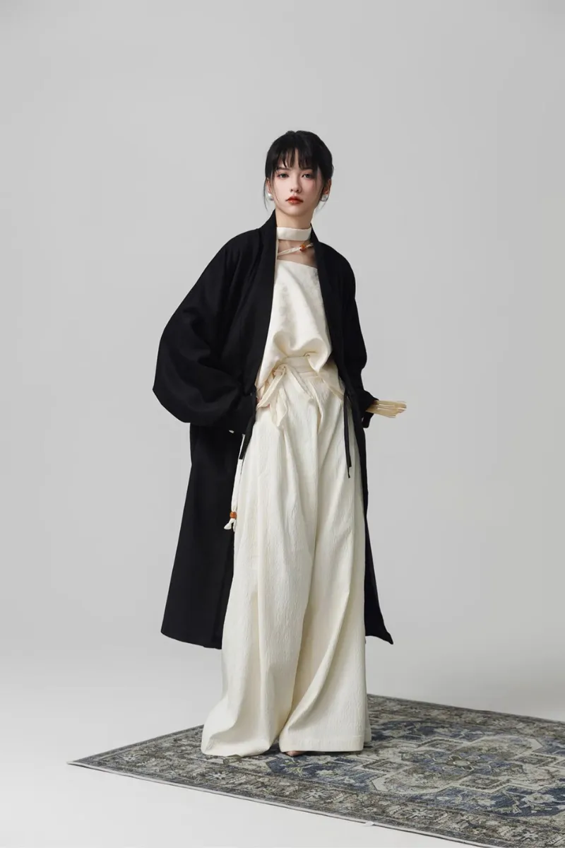 Hou Xue 厚雪 Heavy Snow Modernized Han Dynasty Wool Trench Coat