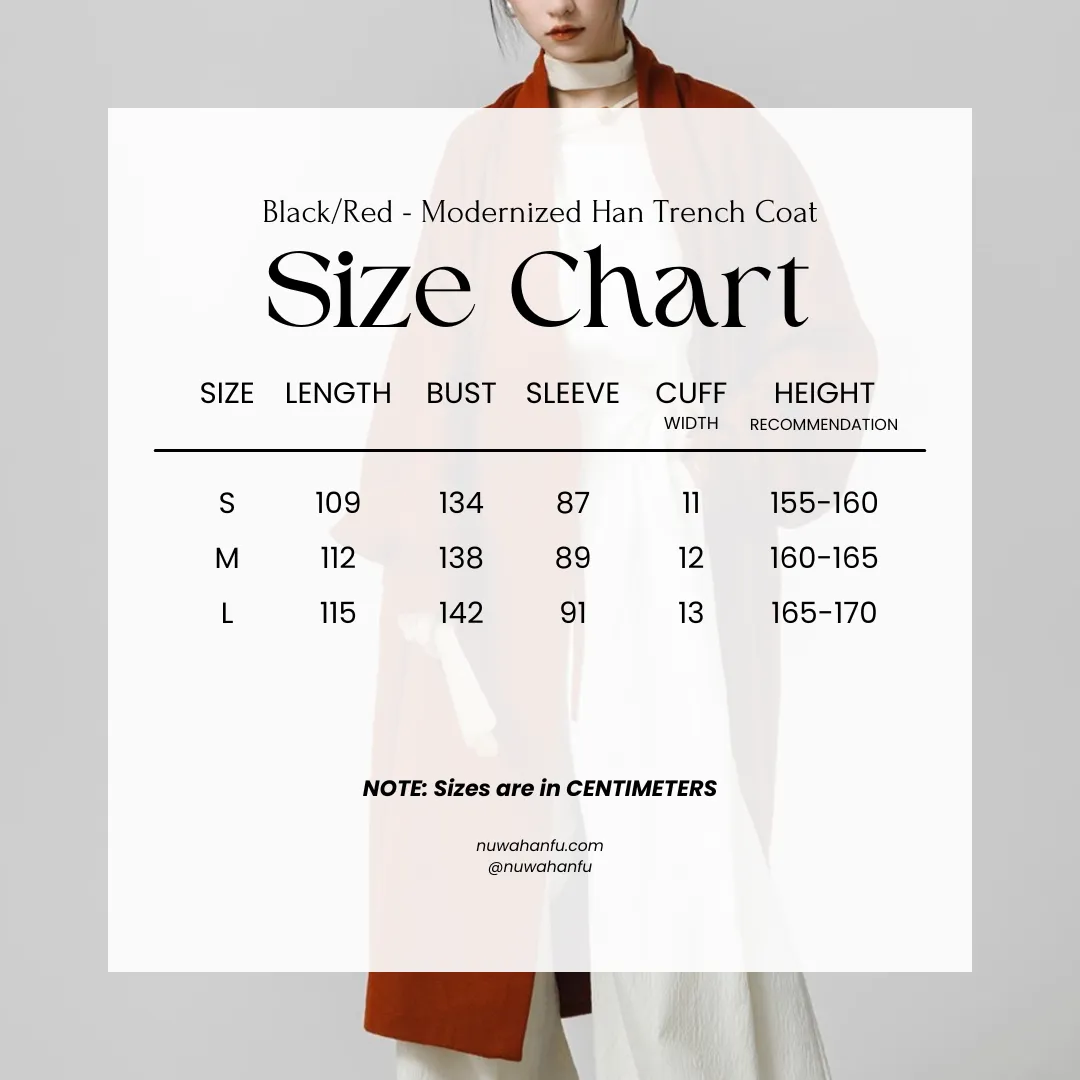 Hou Xue 厚雪 Heavy Snow Modernized Han Dynasty Wool Trench Coat