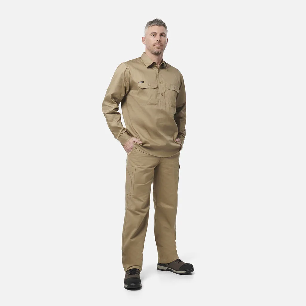 King Gee Originals Long Sleeve Closed Front Cotton Drill Work Shirt (K04020)