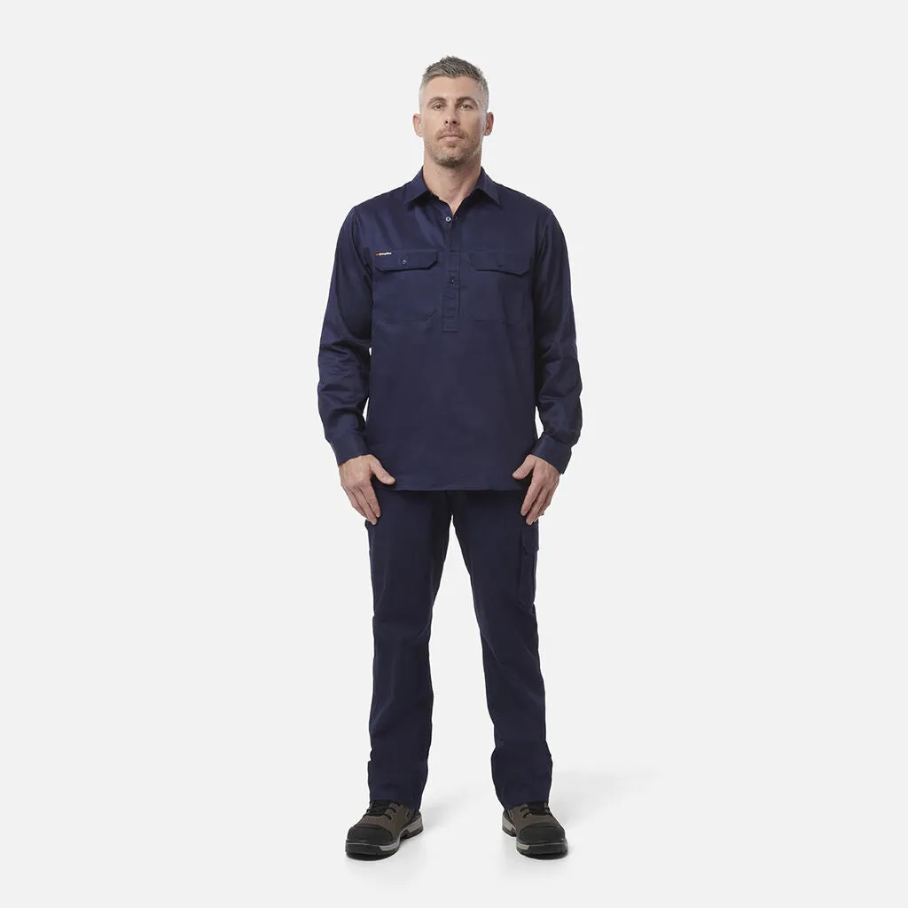 King Gee Originals Long Sleeve Closed Front Cotton Drill Work Shirt (K04020)