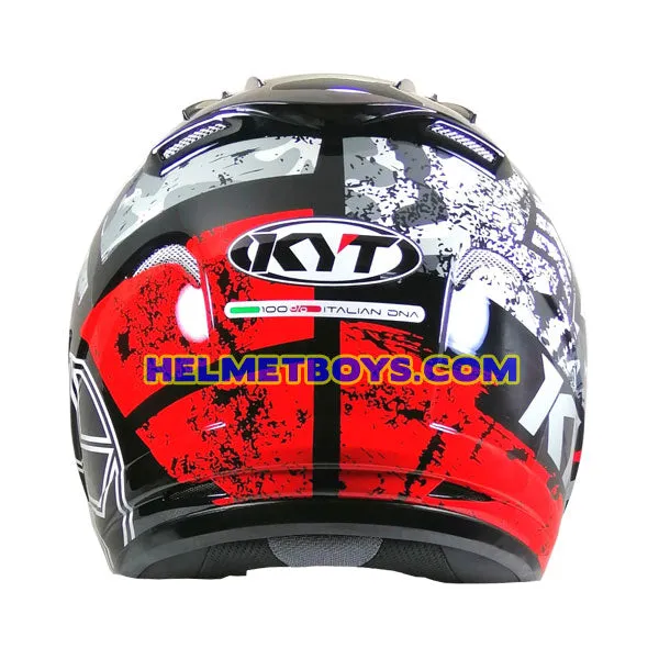 KYT Motorcycle Helmet HELLCAT RED FLUO