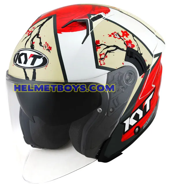 KYT NFJ Motorcycle Sunvisor Helmet XAVI SAKURA