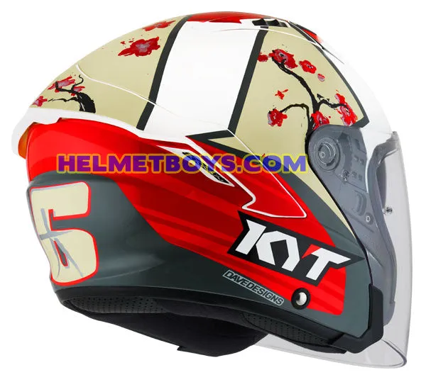 KYT NFJ Motorcycle Sunvisor Helmet XAVI SAKURA