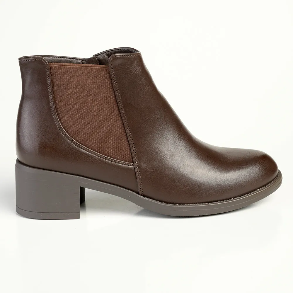 Madison Gusset Chelsea Ankle Boot - Chocolate