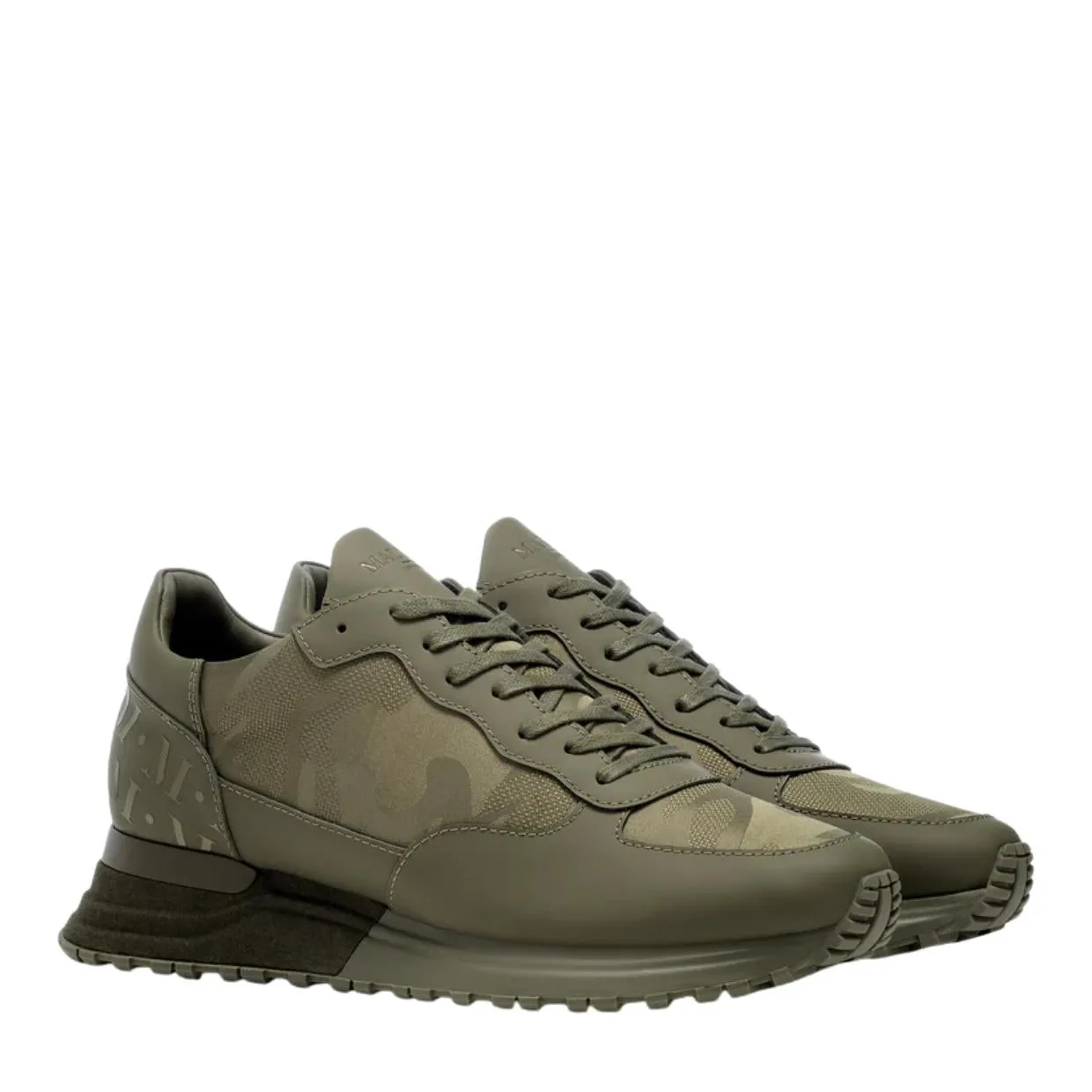 Mallet Popham Drench Matt Camo Khaki Trainers