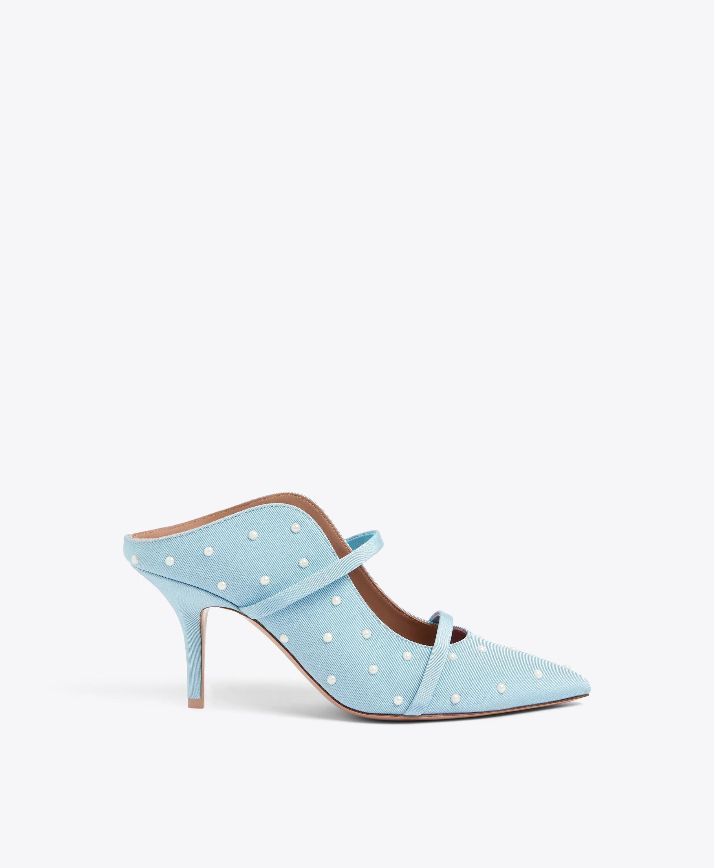 Maureen 70 Blue Grosgrain Mules