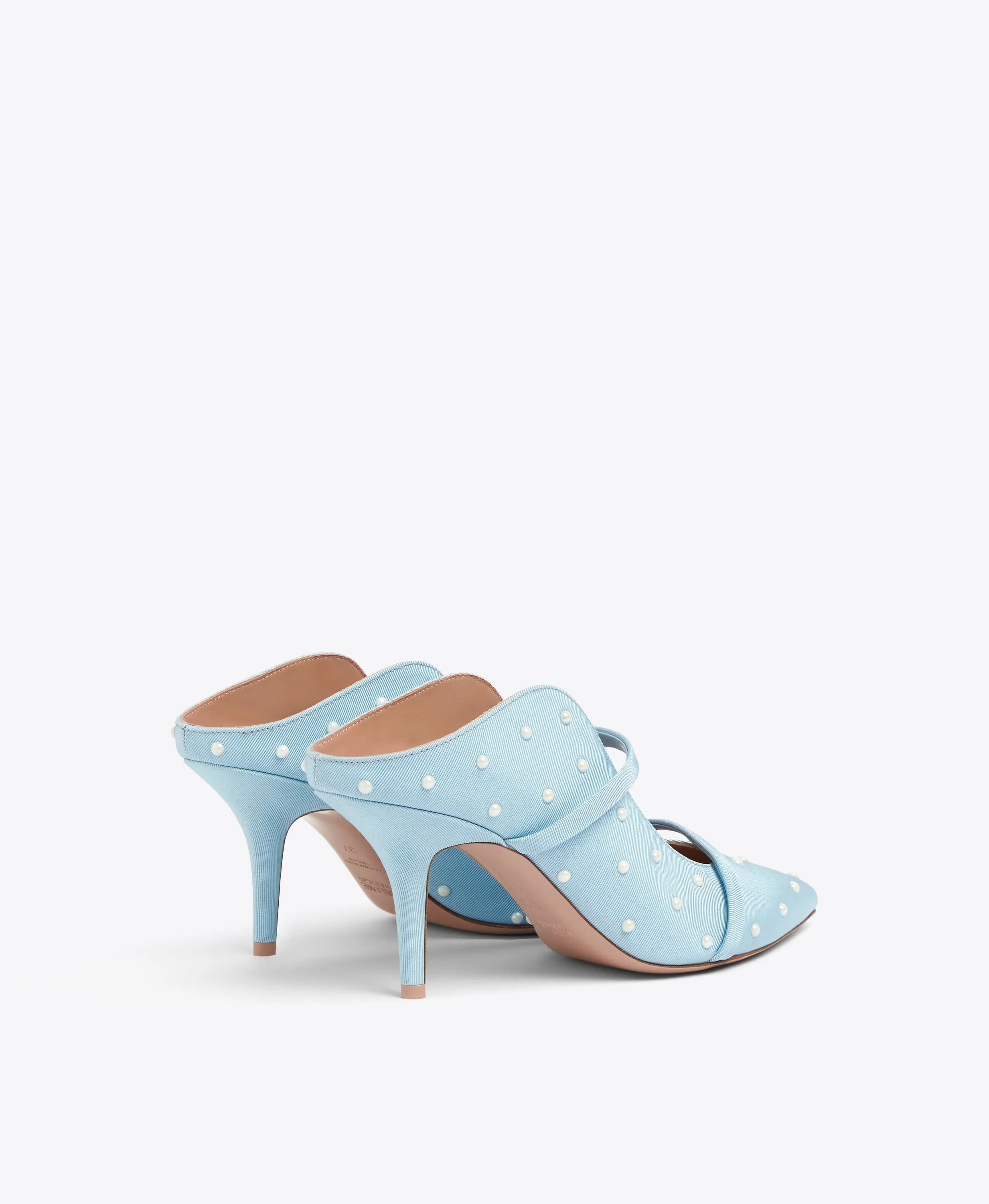 Maureen 70 Blue Grosgrain Mules