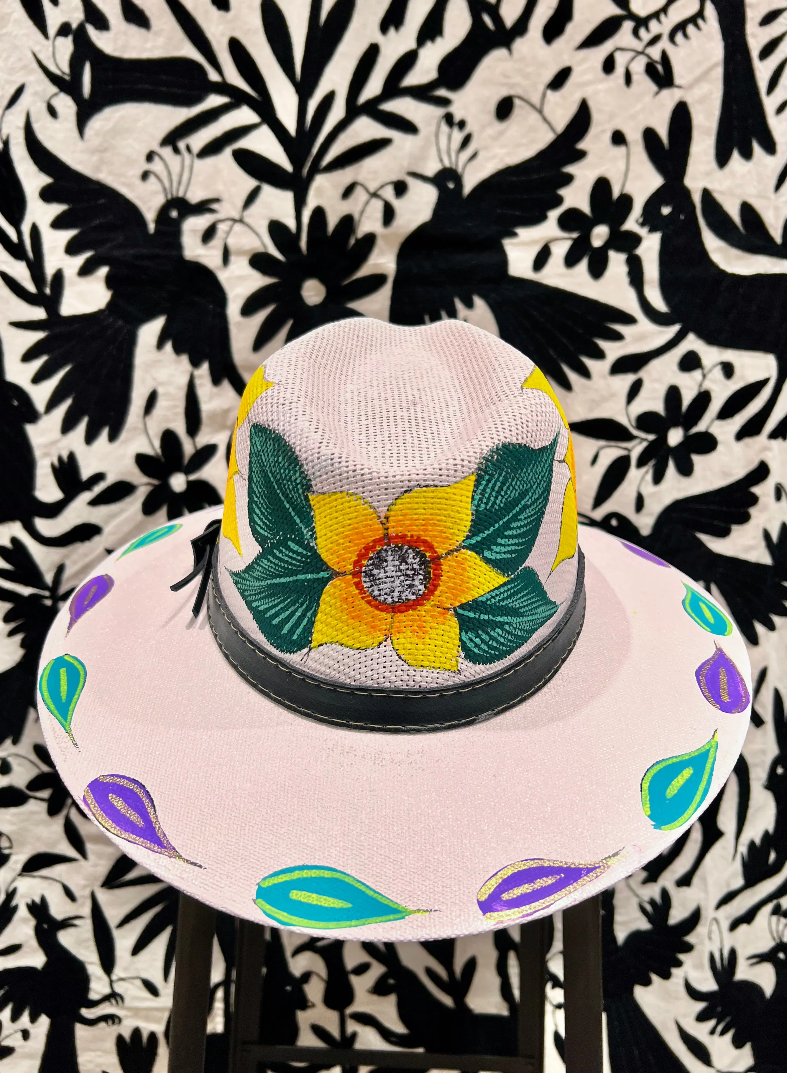 Mexican Hand Painted Sombrero — Sunflowers