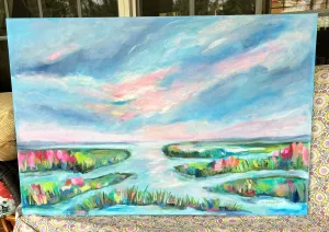 PInk Sky Marsh 24x36"