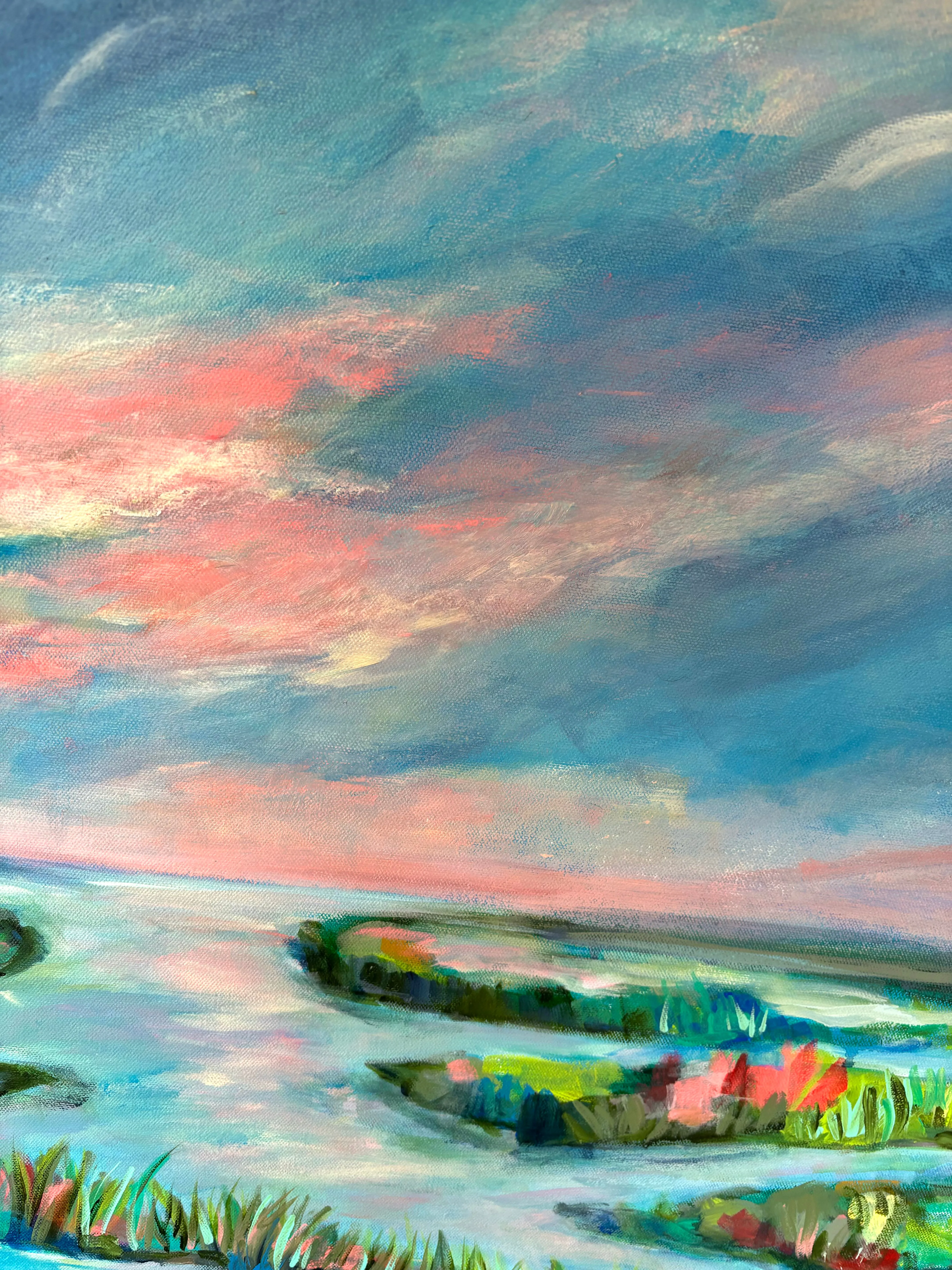 PInk Sky Marsh 24x36"