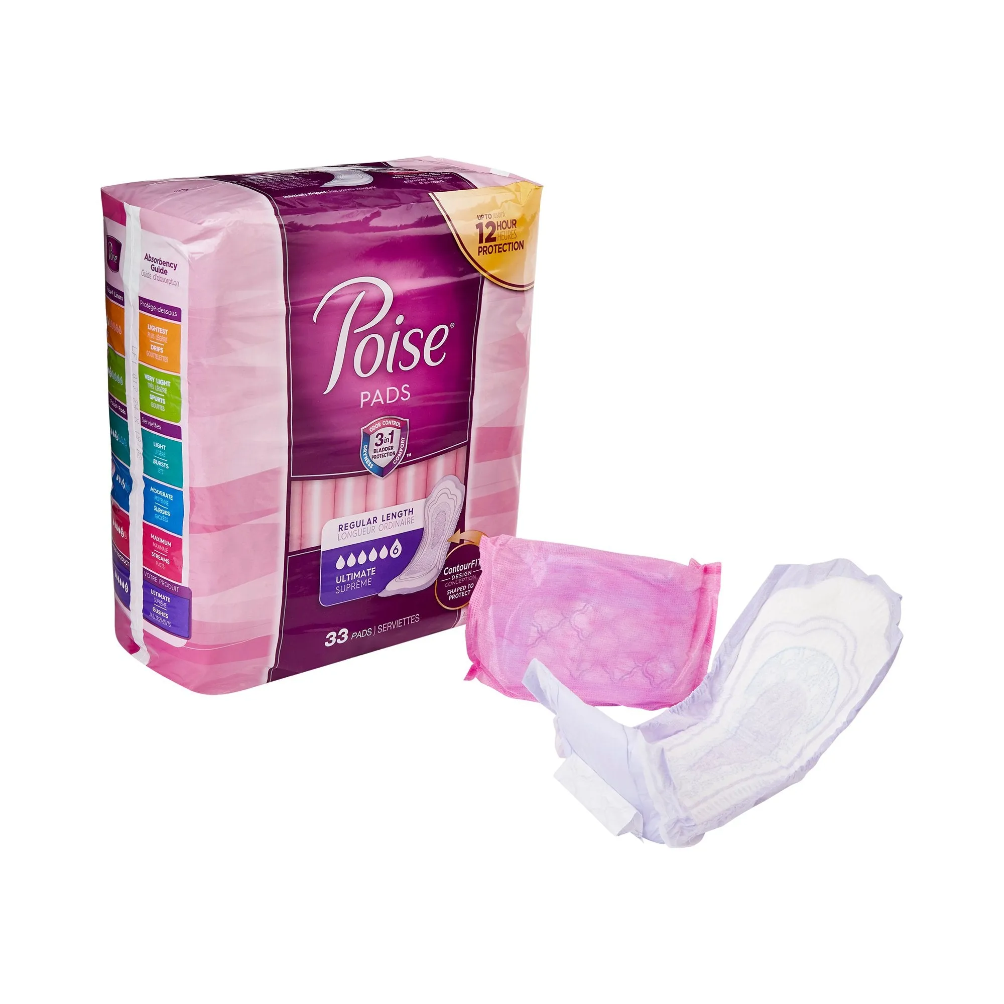 Poise Bladder Control Pads, Heavy Absorbency