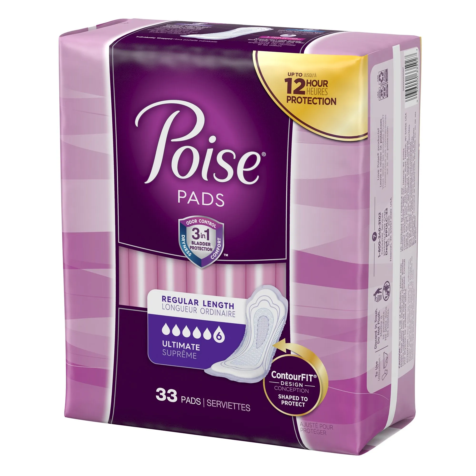 Poise Bladder Control Pads, Heavy Absorbency