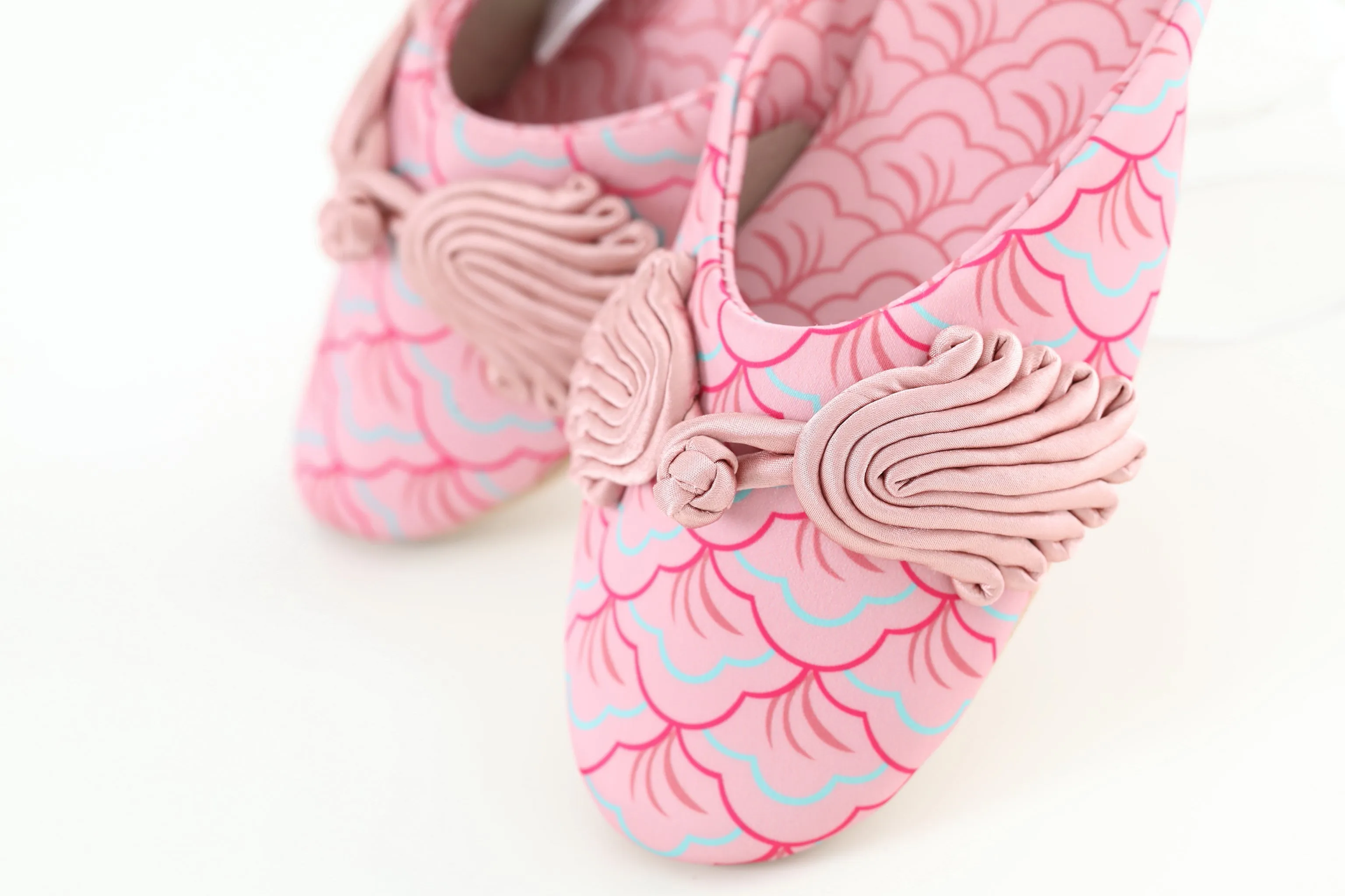 PRAIRIE Fan Print House Slippers (Pink)