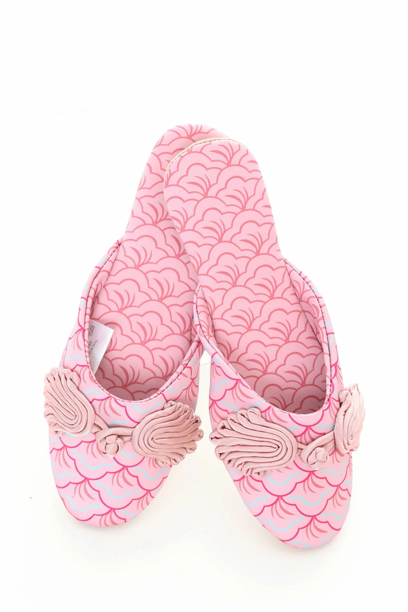 PRAIRIE Fan Print House Slippers (Pink)