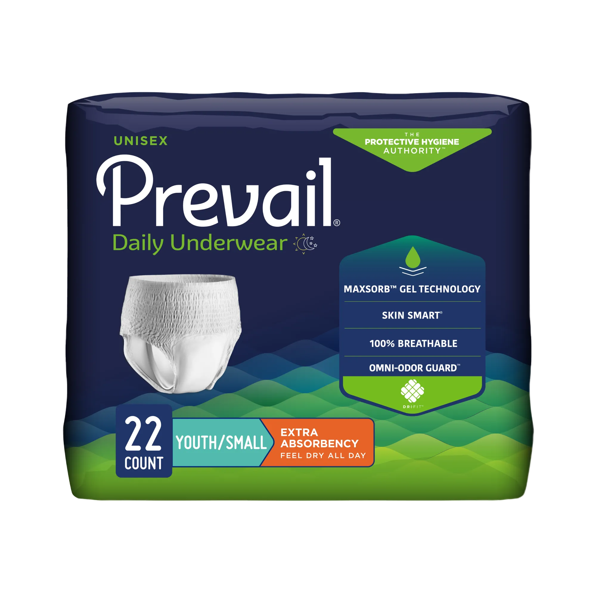 Prevail Incontinence Underwear for Men & Women, Extra Absorbency