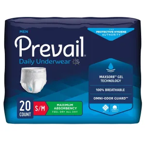 Prevail® Men's Daily Maximum Absorbent Underwear, Small / Medium