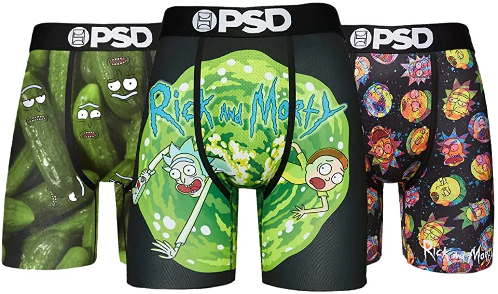 PSD Men's 3-Pack Get Schwifty Boxer Briefs