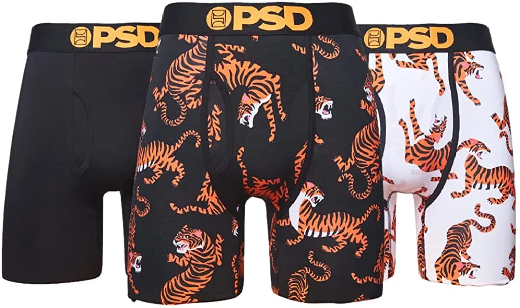 PSD Men's 3-Pack Tiger Modal Boxer Briefs