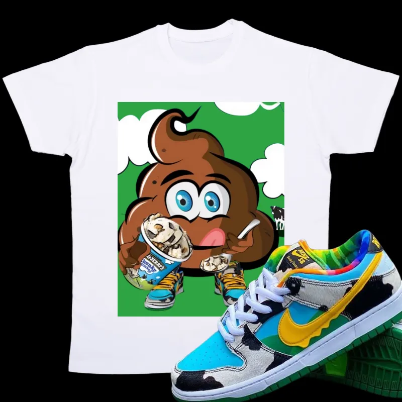 "Doo Doo Emoji Chunky Dunk" T-shirt to Match Ben Jerry ice Cream Chunky Dunks