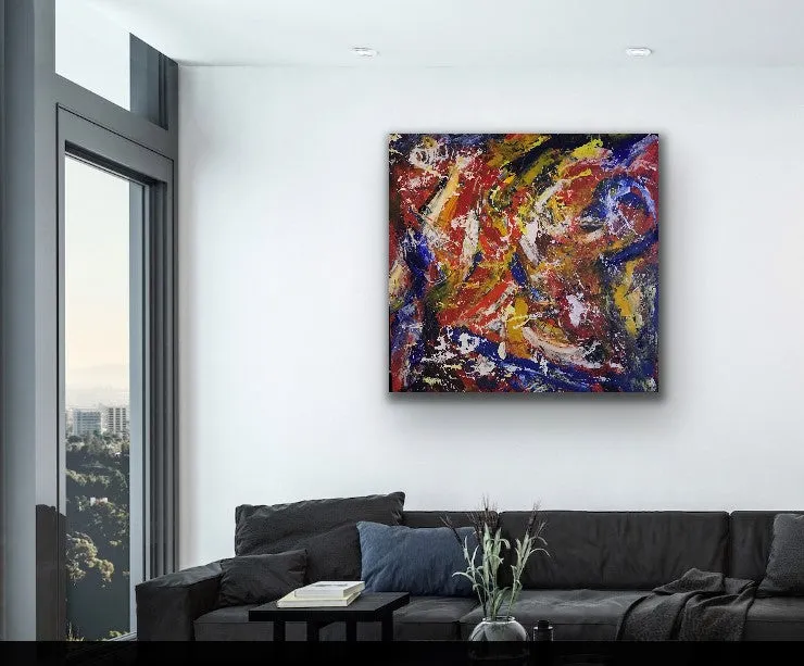 "Fireworks" Original Painting on Canvas